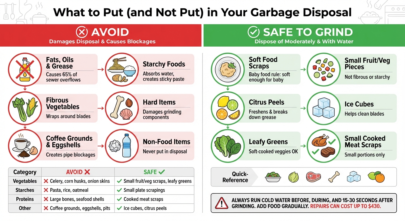 Garbage Disposal Safe vs Unsafe Foods Guide