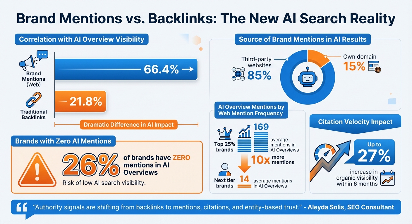Brand Mentions vs Backlinks: AI Search Visibility Statistics