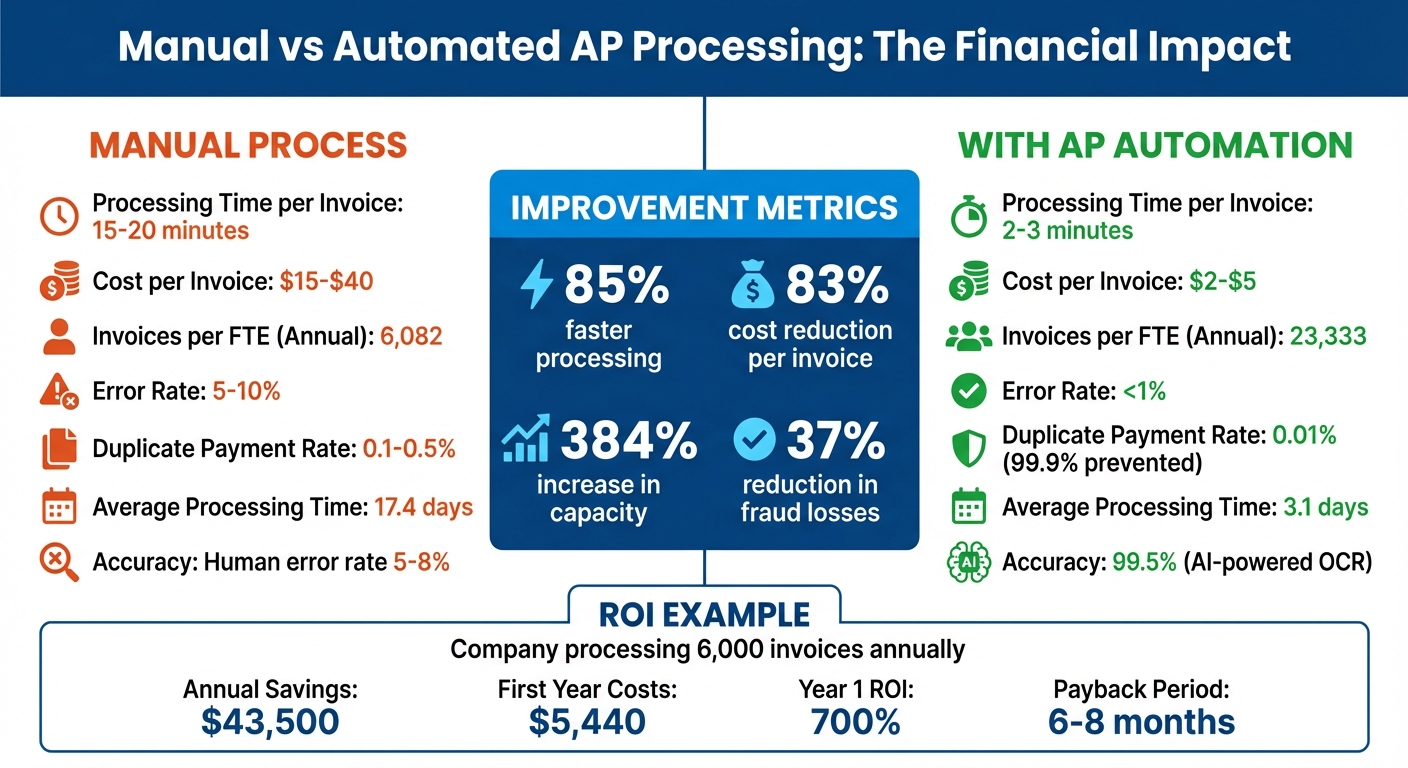 Manual vs Automated AP Processing: Cost Comparison and ROI Metrics