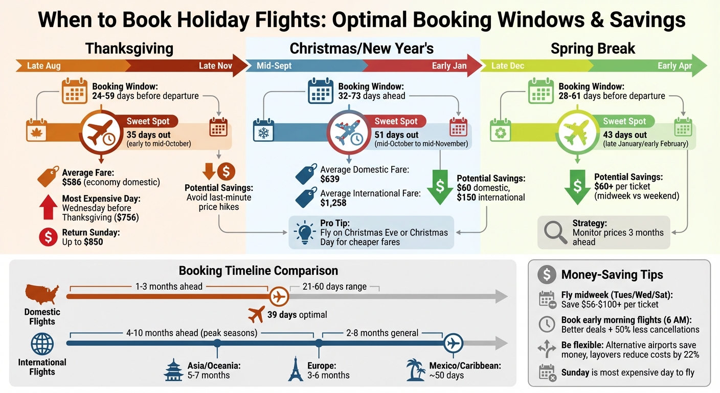Best Times to Book Holiday Flights: Booking Windows and Savings Guide