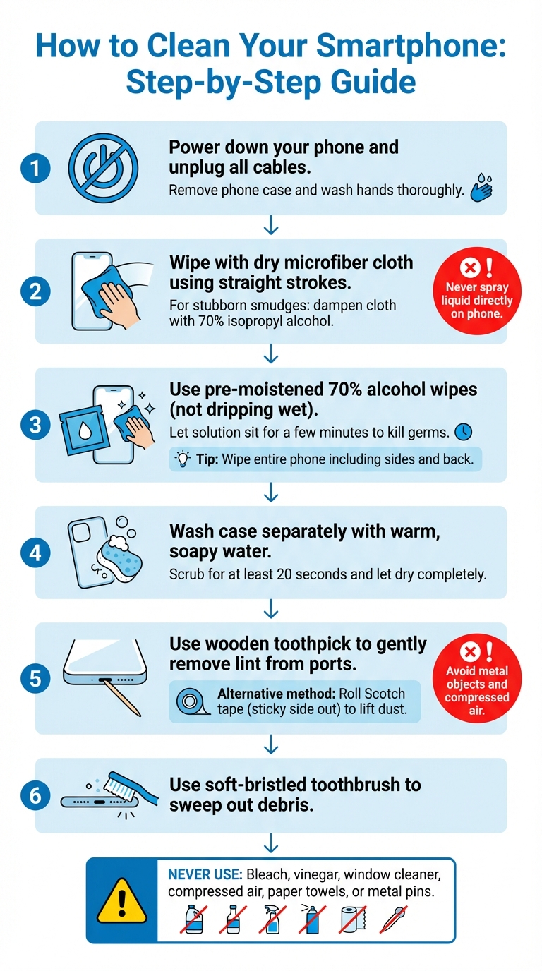 Step-by-Step Guide to Cleaning Your Smartphone Safely