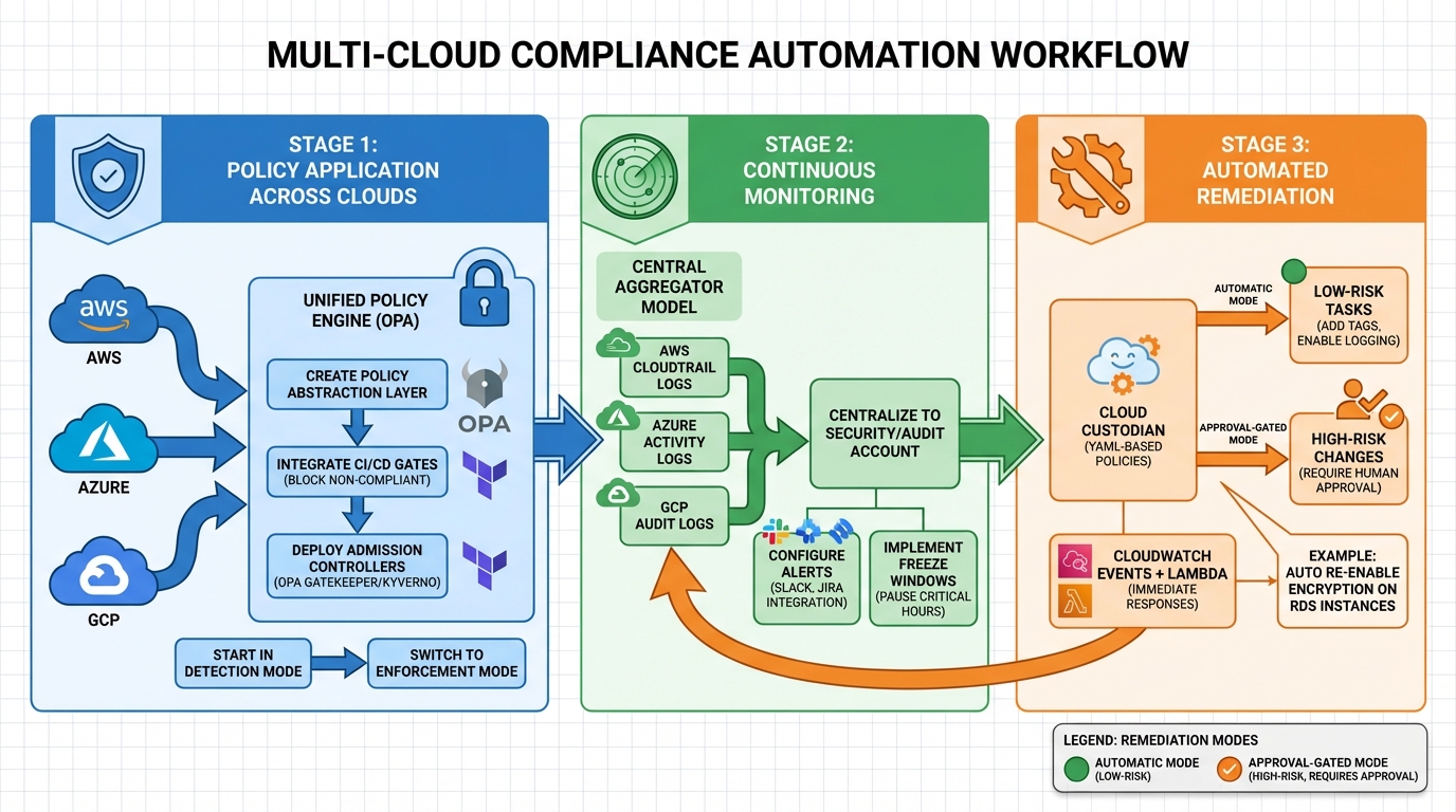 Multi-Cloud Compliance Automation Workflow: From Policy Creation to Continuous Monitoring