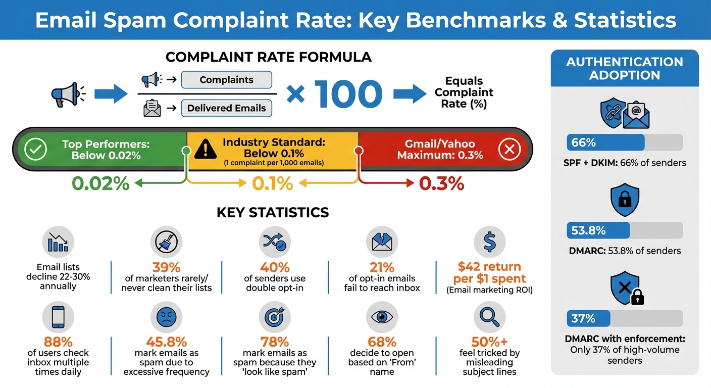 Email Spam Complaint Rate Benchmarks and Key Statistics