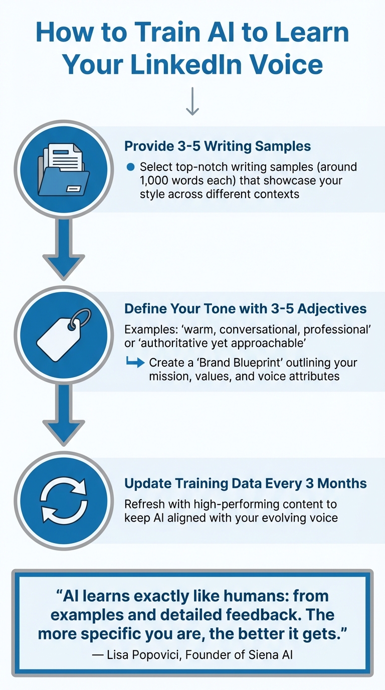 3-Step Process to Train AI on Your LinkedIn Writing Style