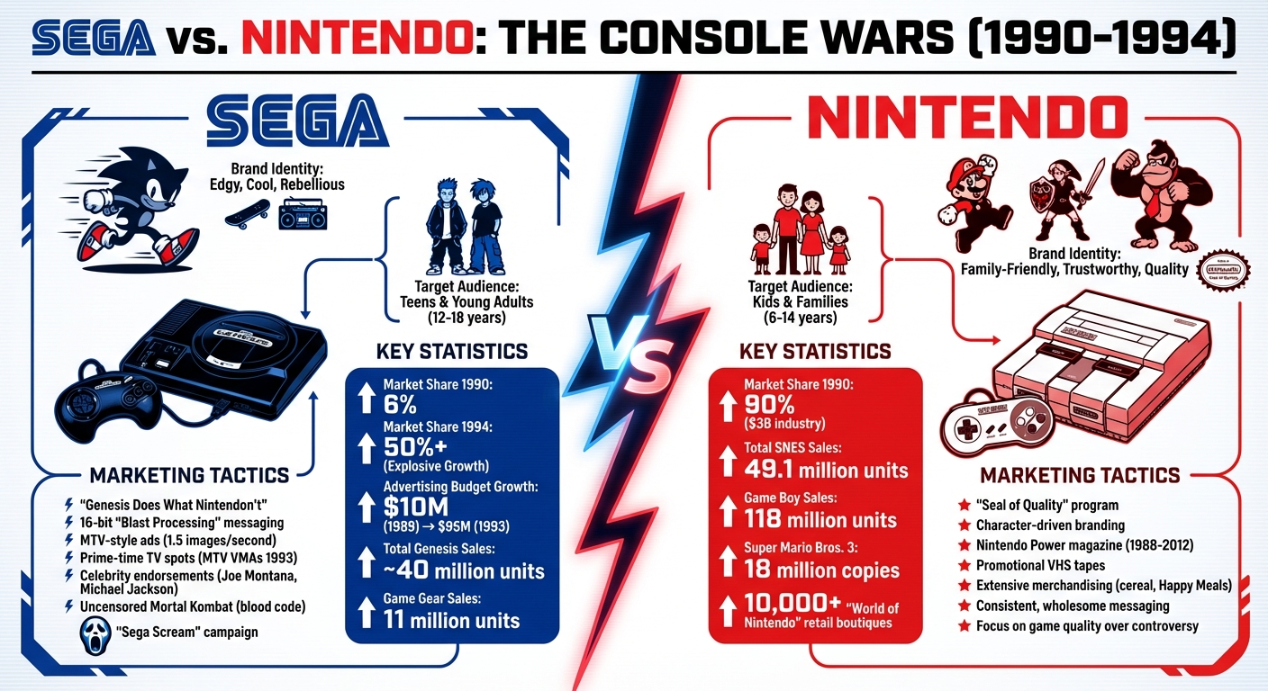 Sega vs Nintendo Marketing Strategies and Market Performance 1990-1994