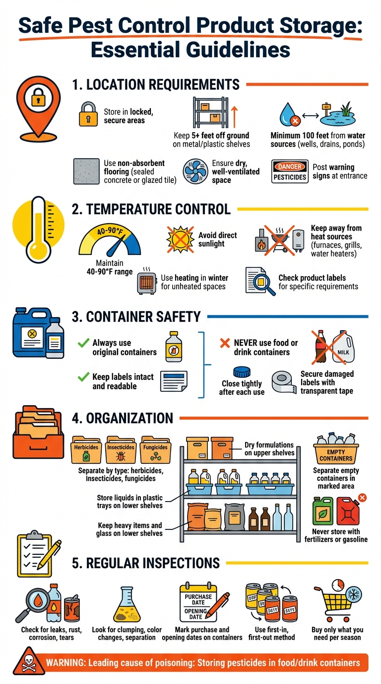 Safe Pest Control Product Storage Guidelines and Best Practices