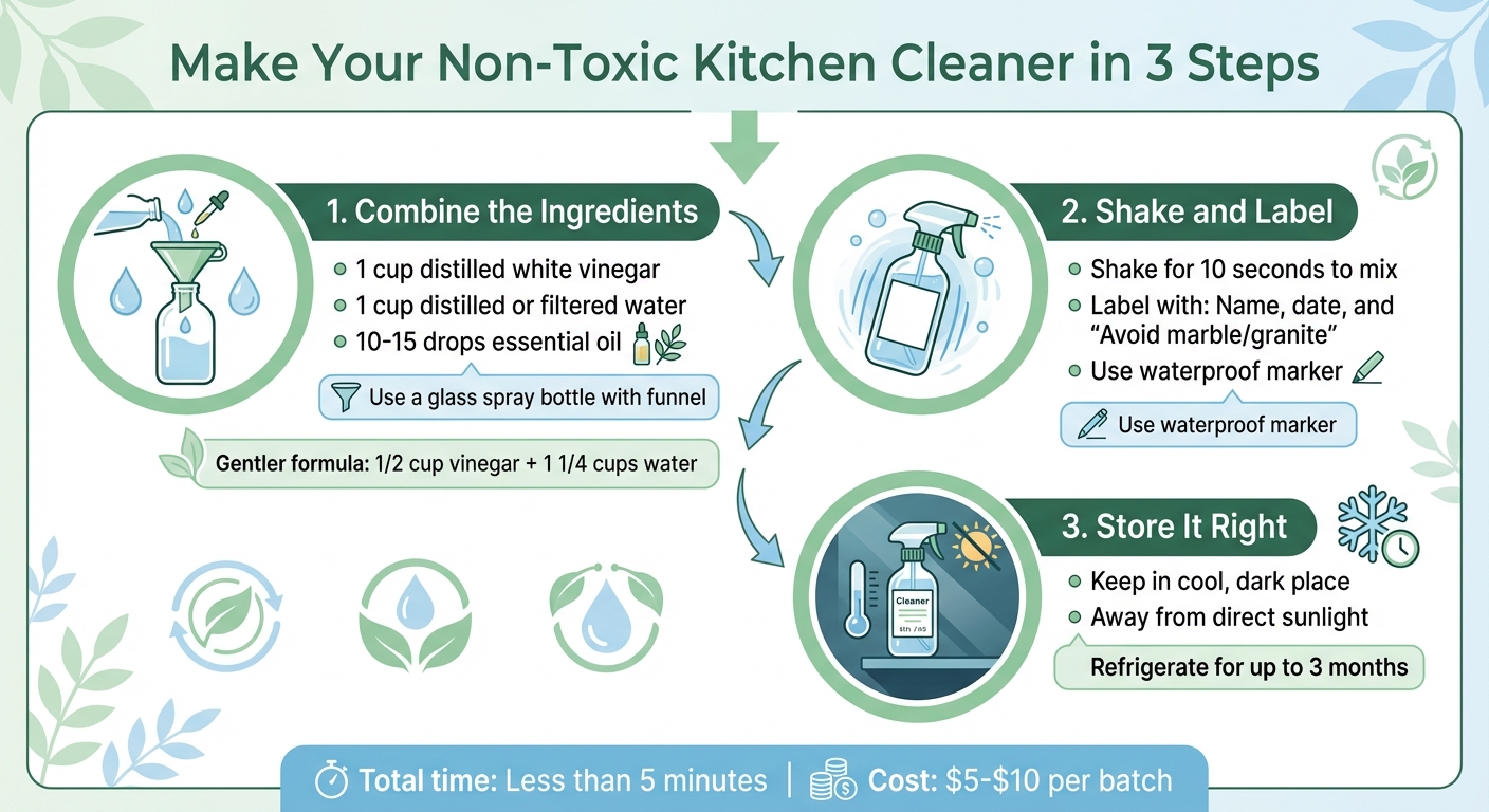 How to Make Non-Toxic Kitchen Cleaner in 3 Easy Steps