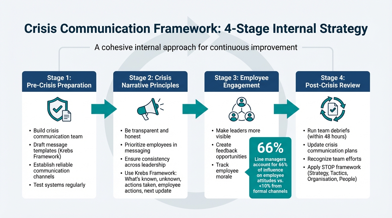 Crisis Communication Framework: 4-Stage Internal Strategy
