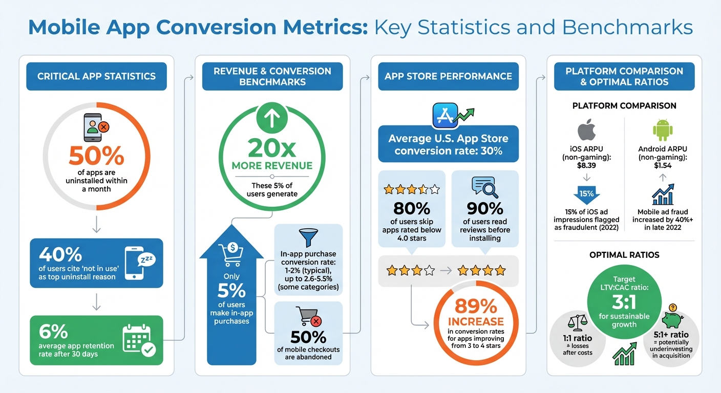 Mobile App Conversion Metrics: Key Statistics and Benchmarks