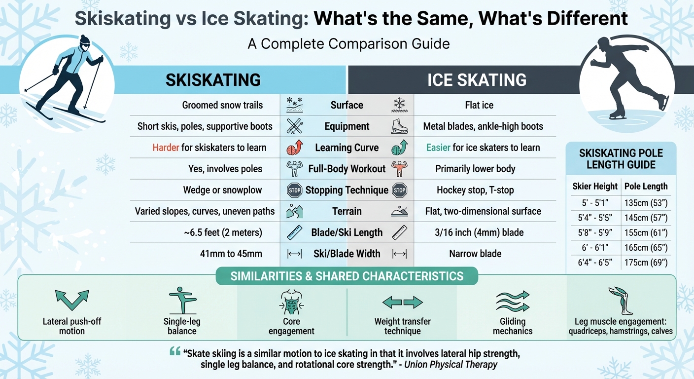 Skiskating vs Ice Skating: Key Differences and Similarities Comparison Chart