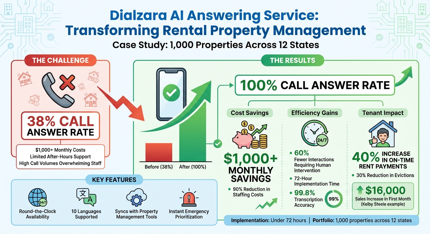 Dialzara AI Answering Service Results for Rental Properties