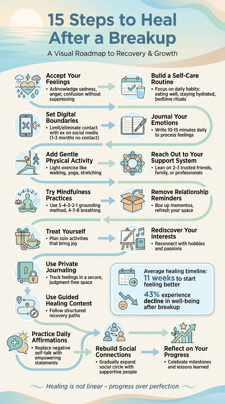 15 Steps to Heal After a Breakup: Complete Recovery Checklist