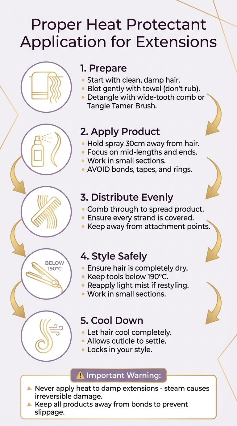 How to Apply Heat Protectant to Hair Extensions: Step-by-Step Guide