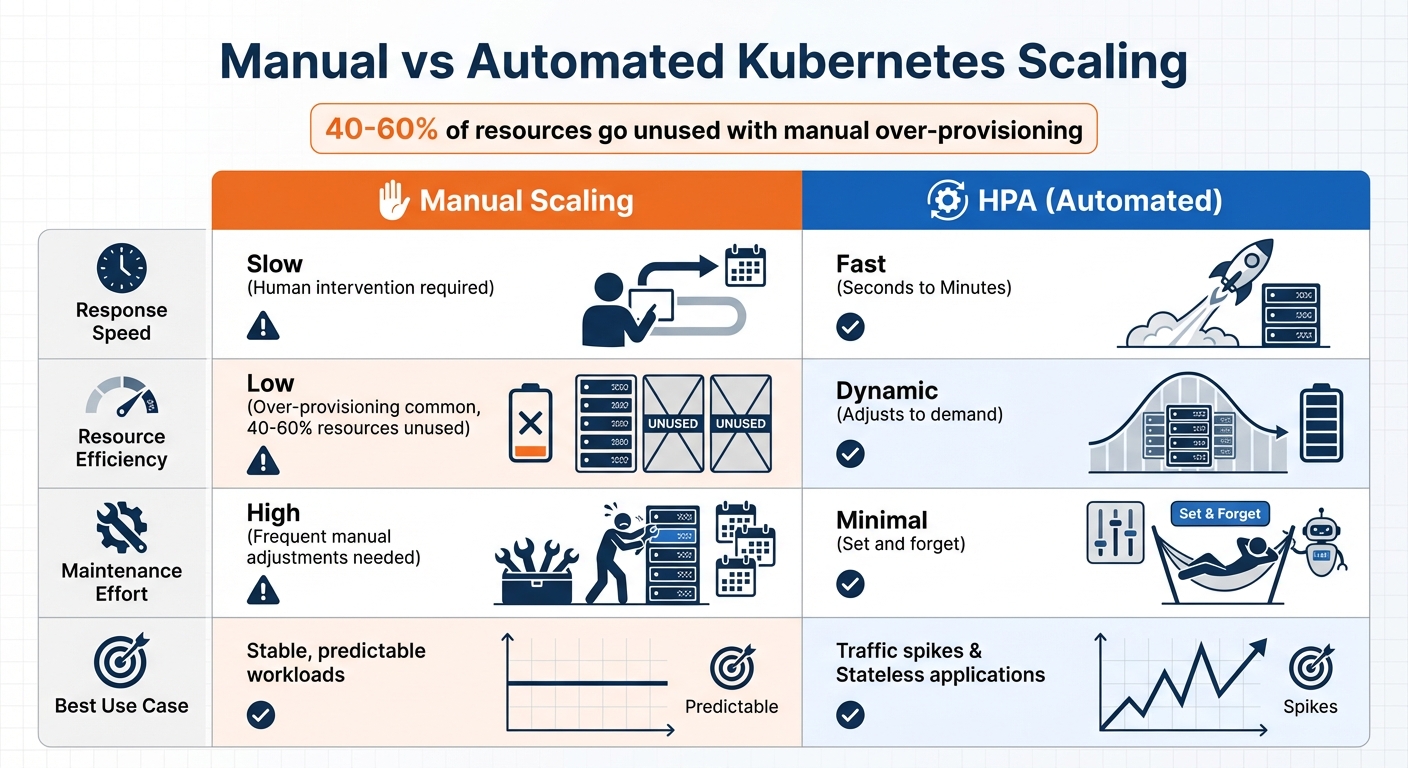 Manual vs Automated Kubernetes Scaling: Performance and Efficiency Comparison