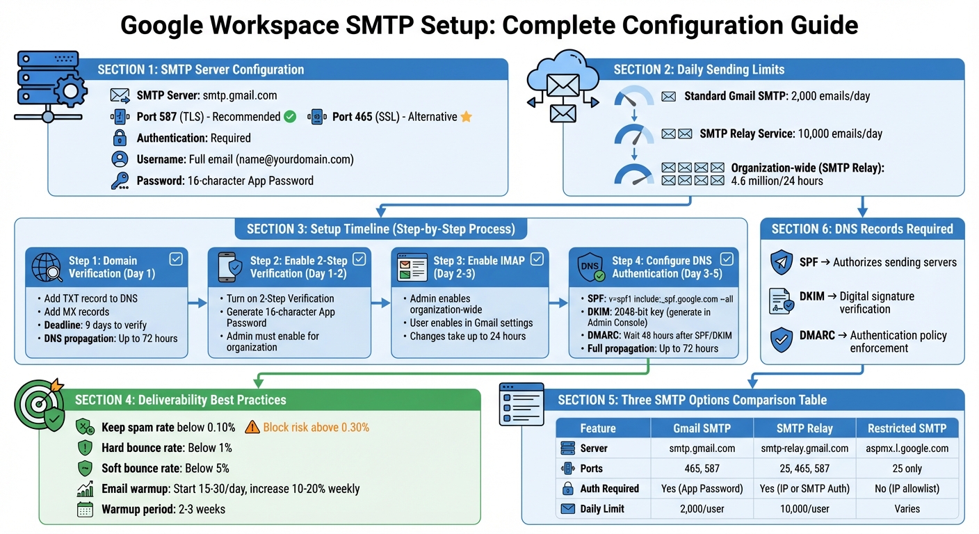 Google Workspace SMTP Setup Guide: Complete Configuration Checklist