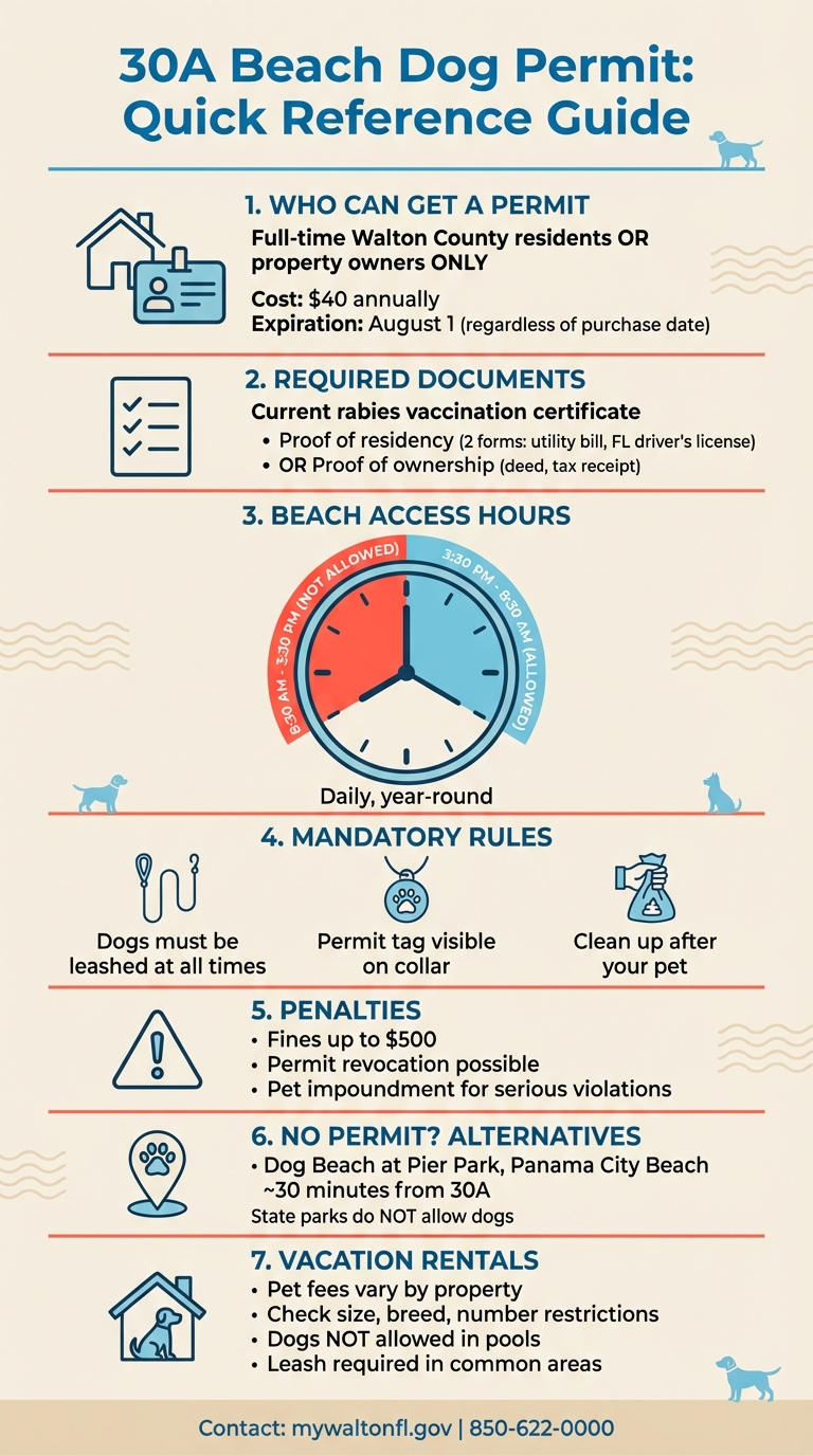 30A Beach Dog Permit Requirements and Access Rules Guide