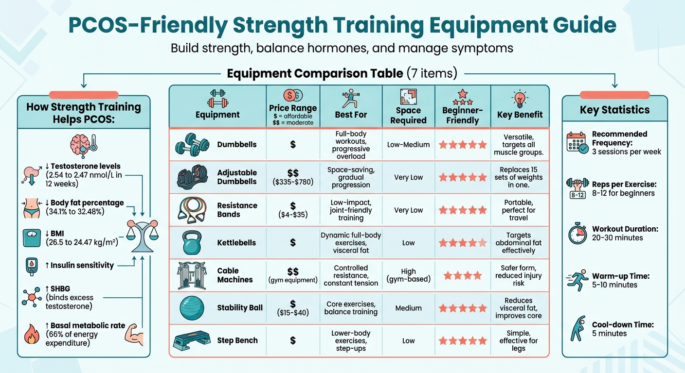 PCOS-Friendly Strength Training Equipment Comparison Guide