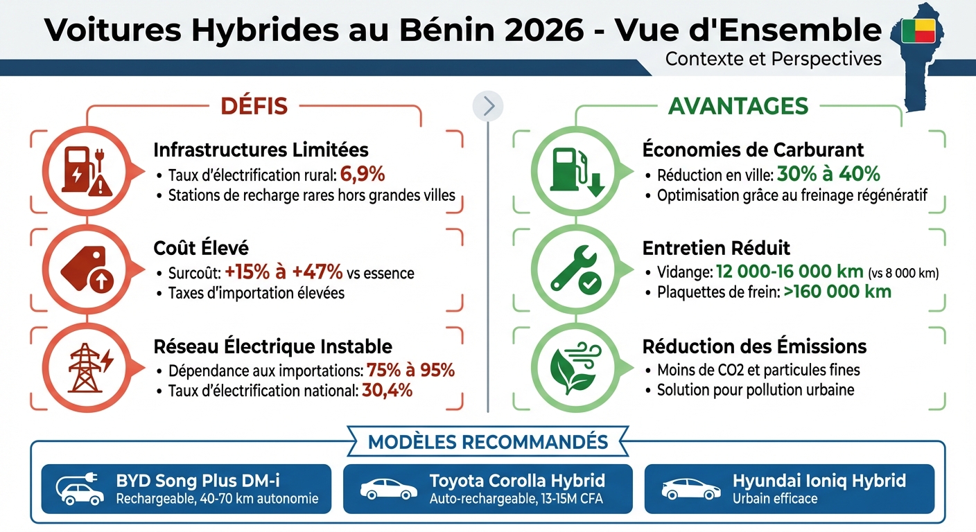 Avantages et défis des voitures hybrides au Bénin en 2026