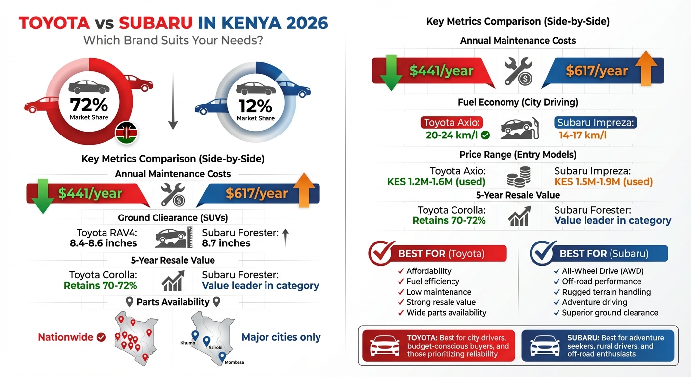Toyota vs Subaru Kenya 2026: Complete Comparison Guide