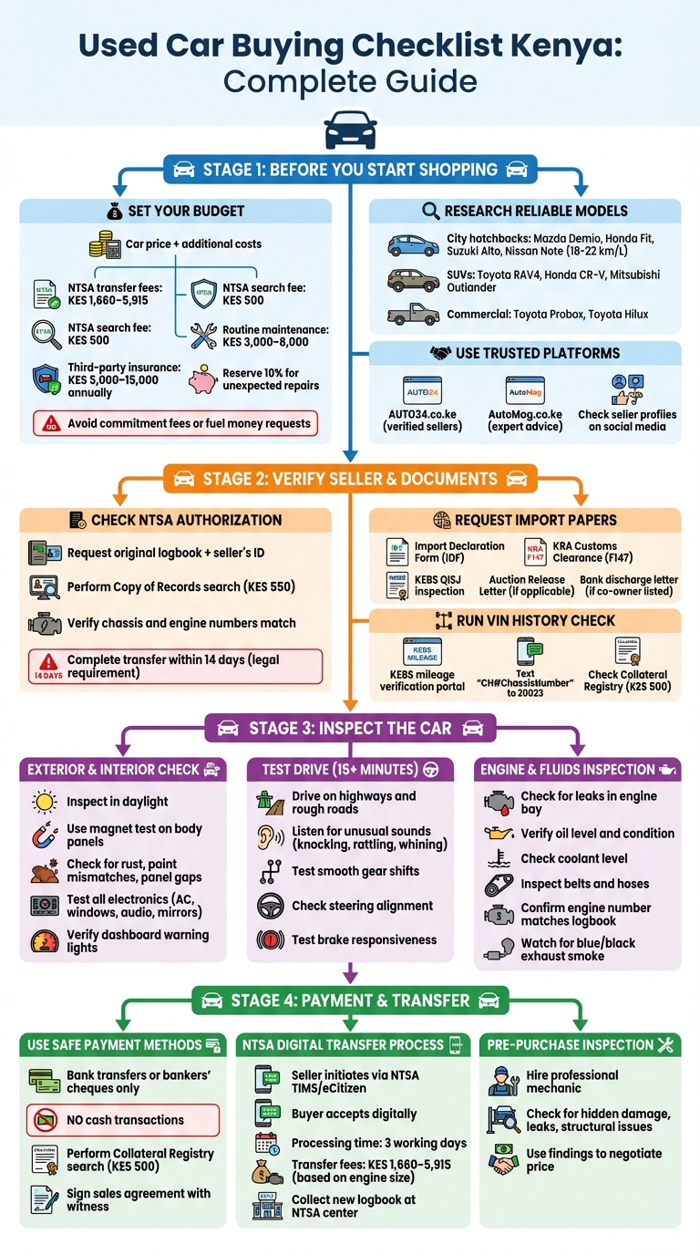 Complete Used Car Buying Checklist Kenya 2026