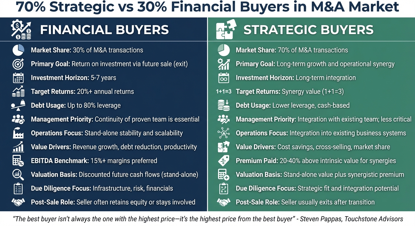 Financial Buyers vs Strategic Buyers: Key Differences in M&A