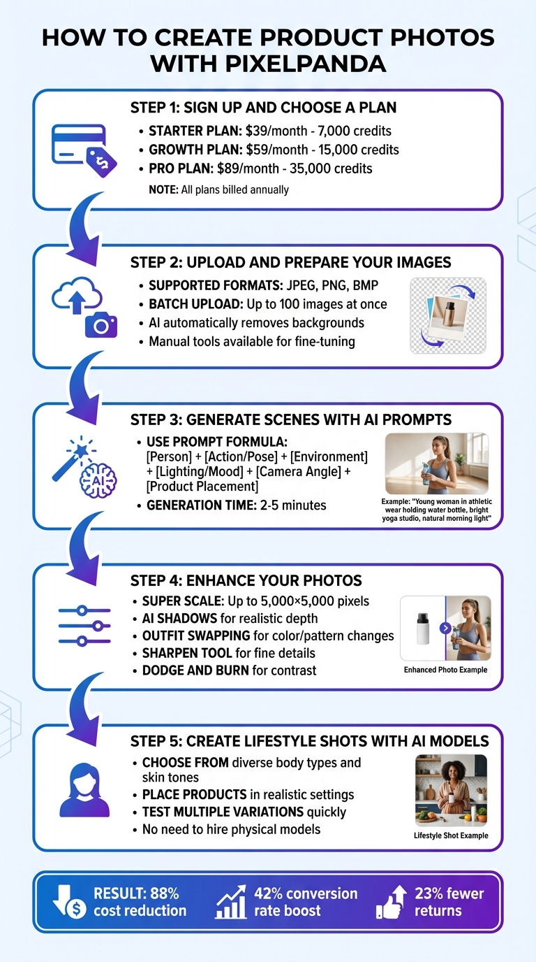 5-Step Process to Create AI Product Photos with PixelPanda