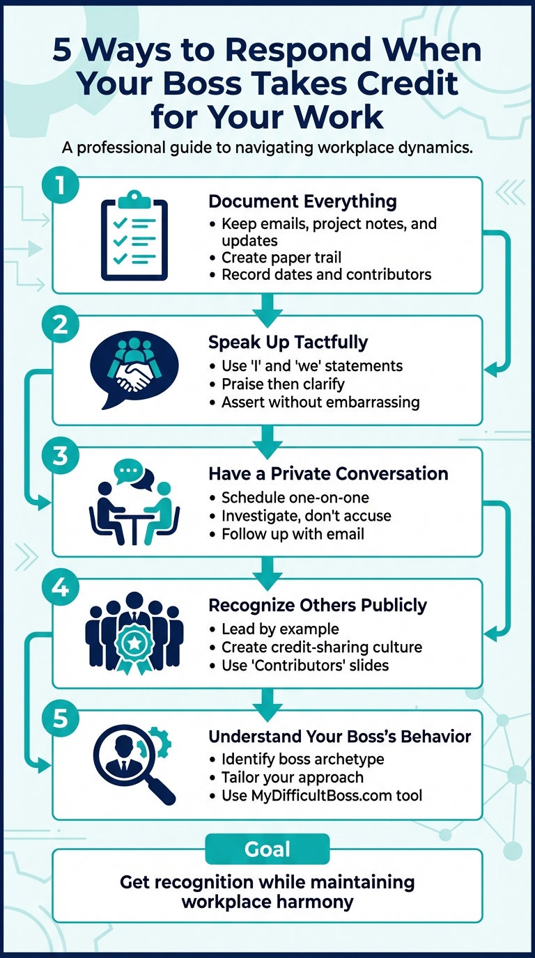 5 Strategic Steps to Handle Boss Taking Credit for Your Work