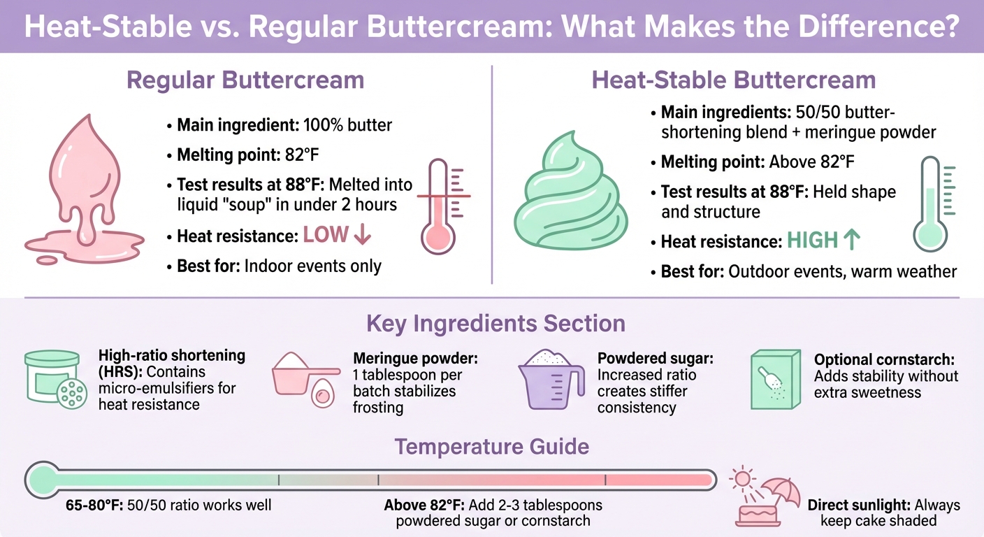 Heat-Stable vs Regular Buttercream: Temperature Resistance Comparison