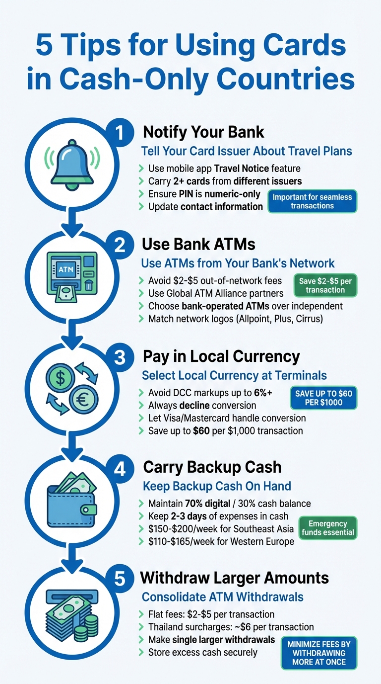 5 Essential Tips for Using Cards in Cash-Only Countries