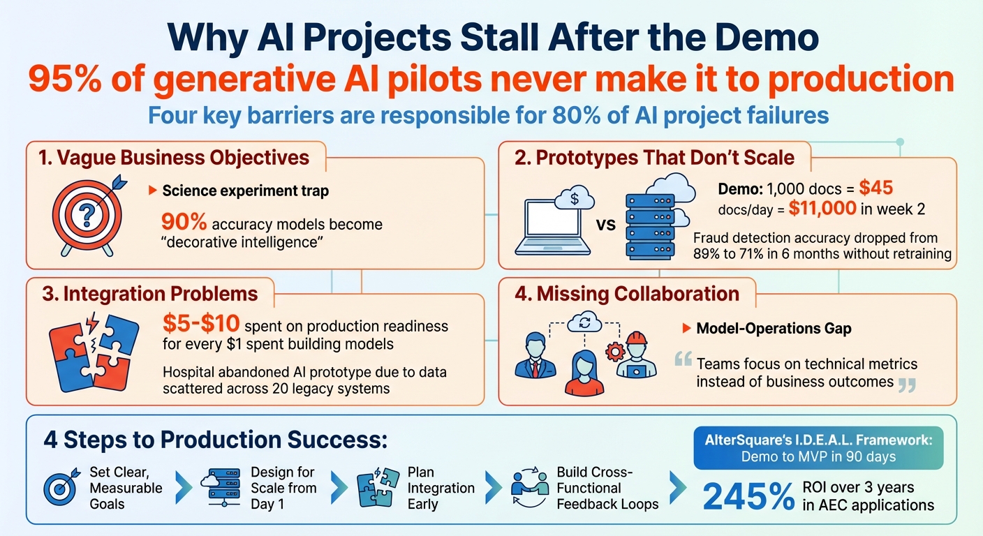 Why 95% of AI Projects Fail After Demo: 4 Key Barriers and Solutions