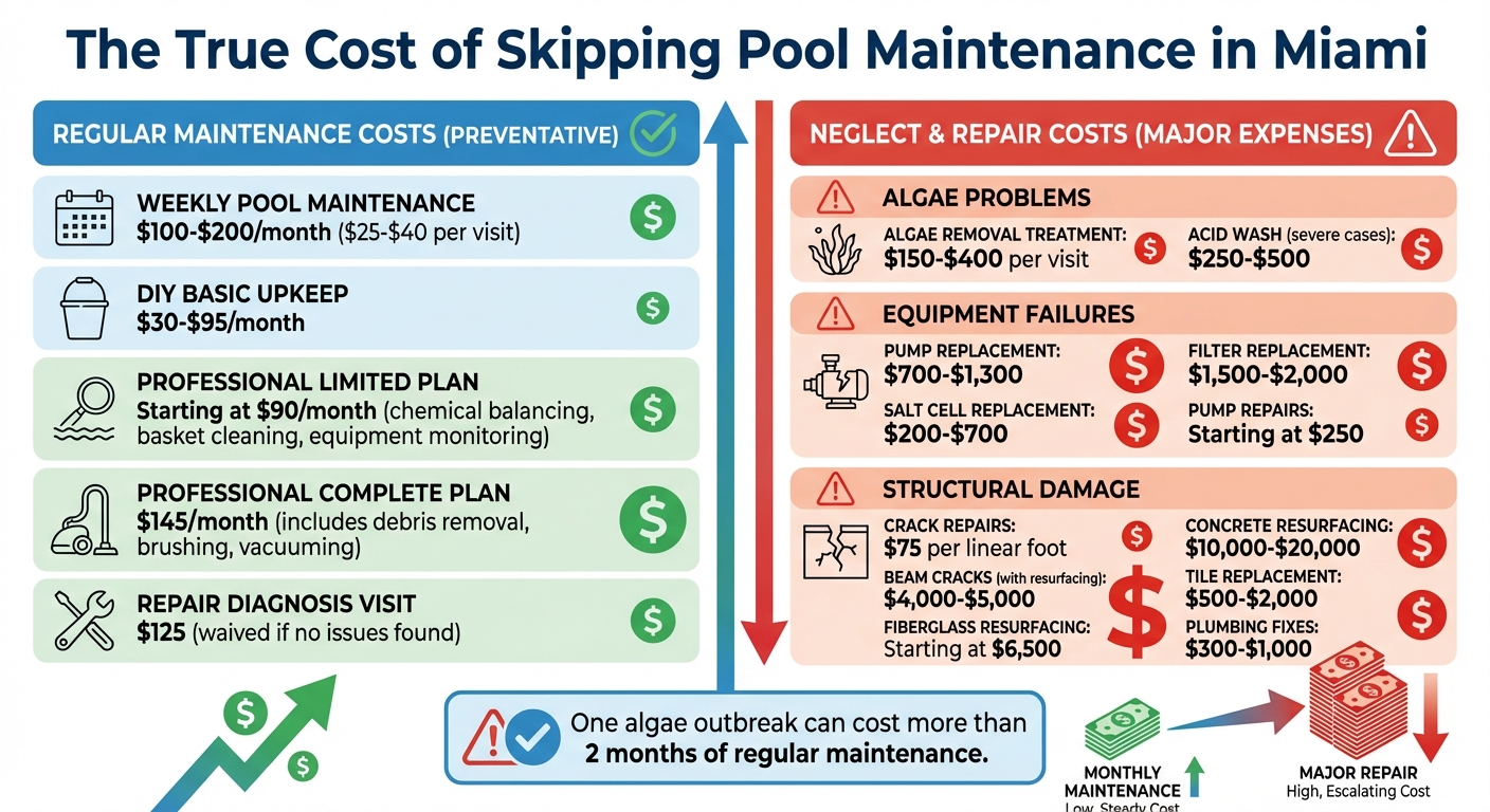 Pool Maintenance Costs vs Repair Costs in Miami