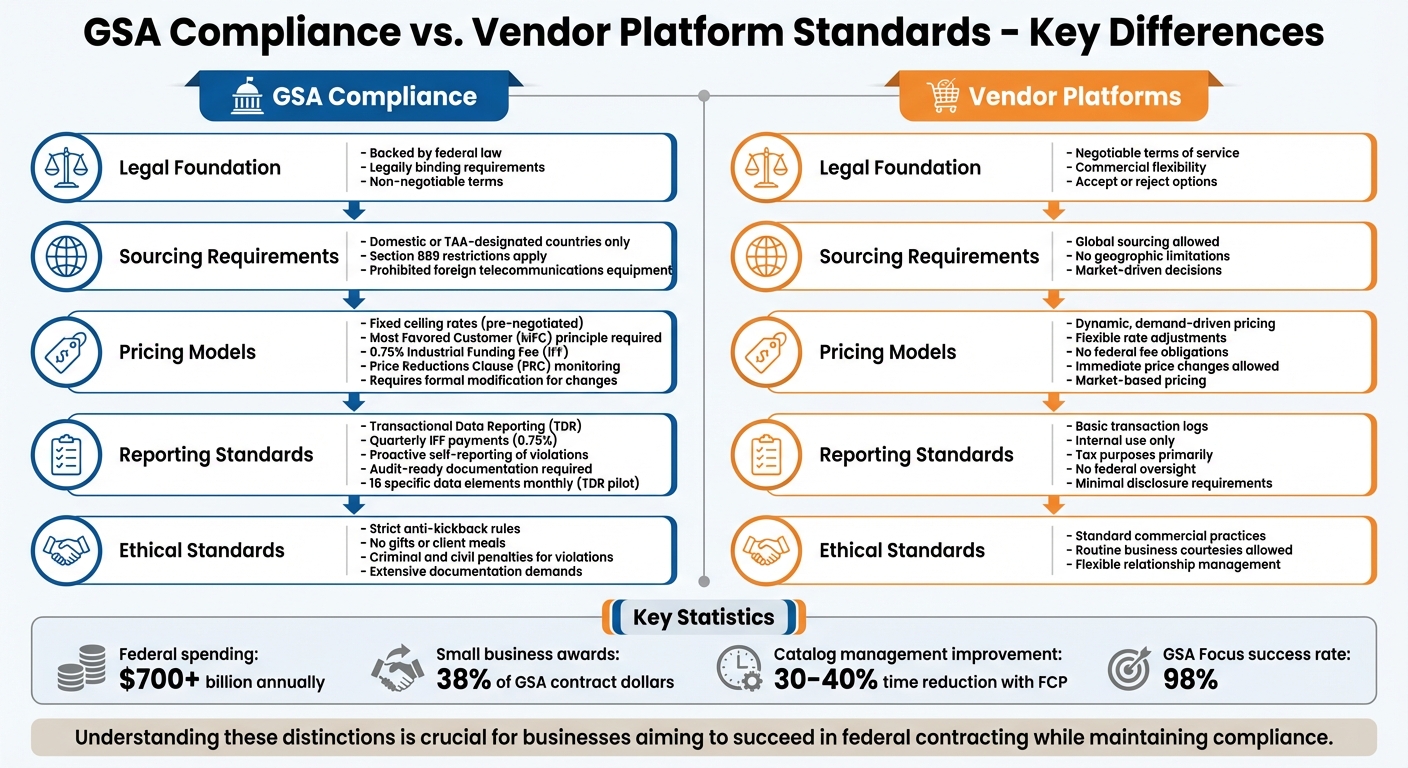 GSA Compliance vs Vendor Platform Standards: Key Differences Comparison