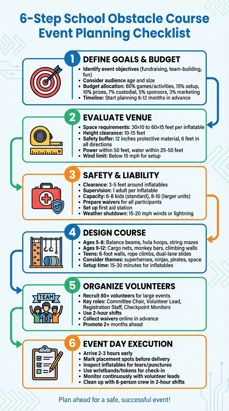 6-Step School Obstacle Course Event Planning Checklist