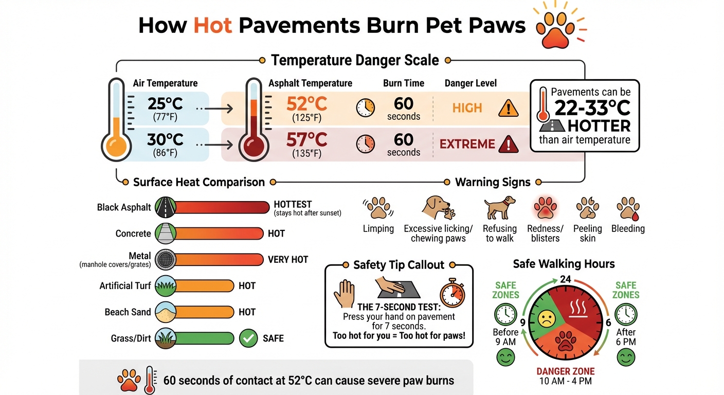 Summer Pavement Temperature Guide for Pet Safety