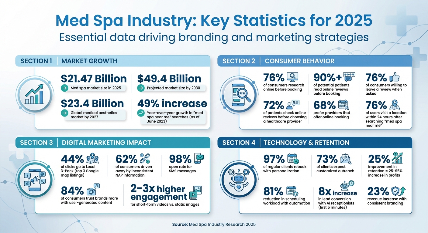 Med Spa Branding Statistics: Market Growth, Consumer Behavior, and Digital Marketing Impact 2025
