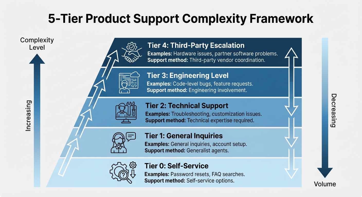 5-Tier Product Support Complexity Framework for B2B Customer Service