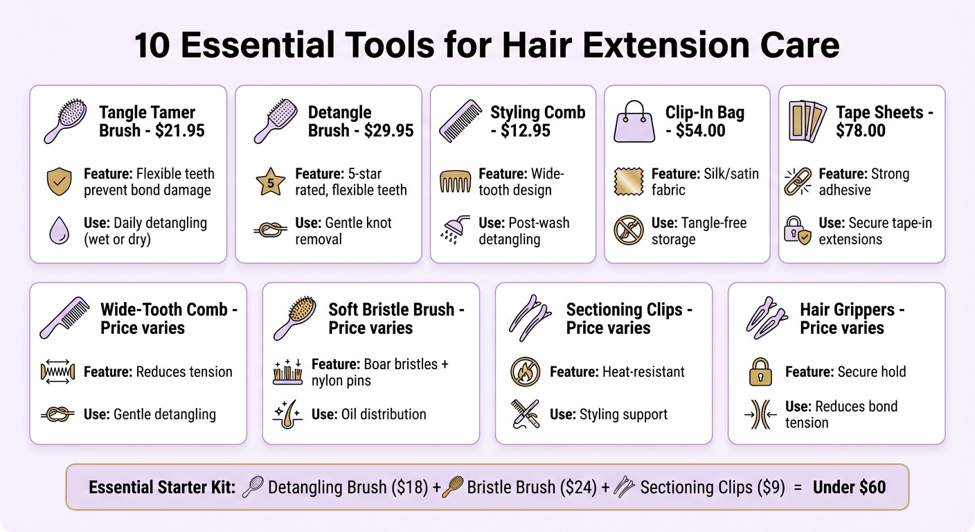 10 Essential Hair Extension Care Tools with Prices and Key Features