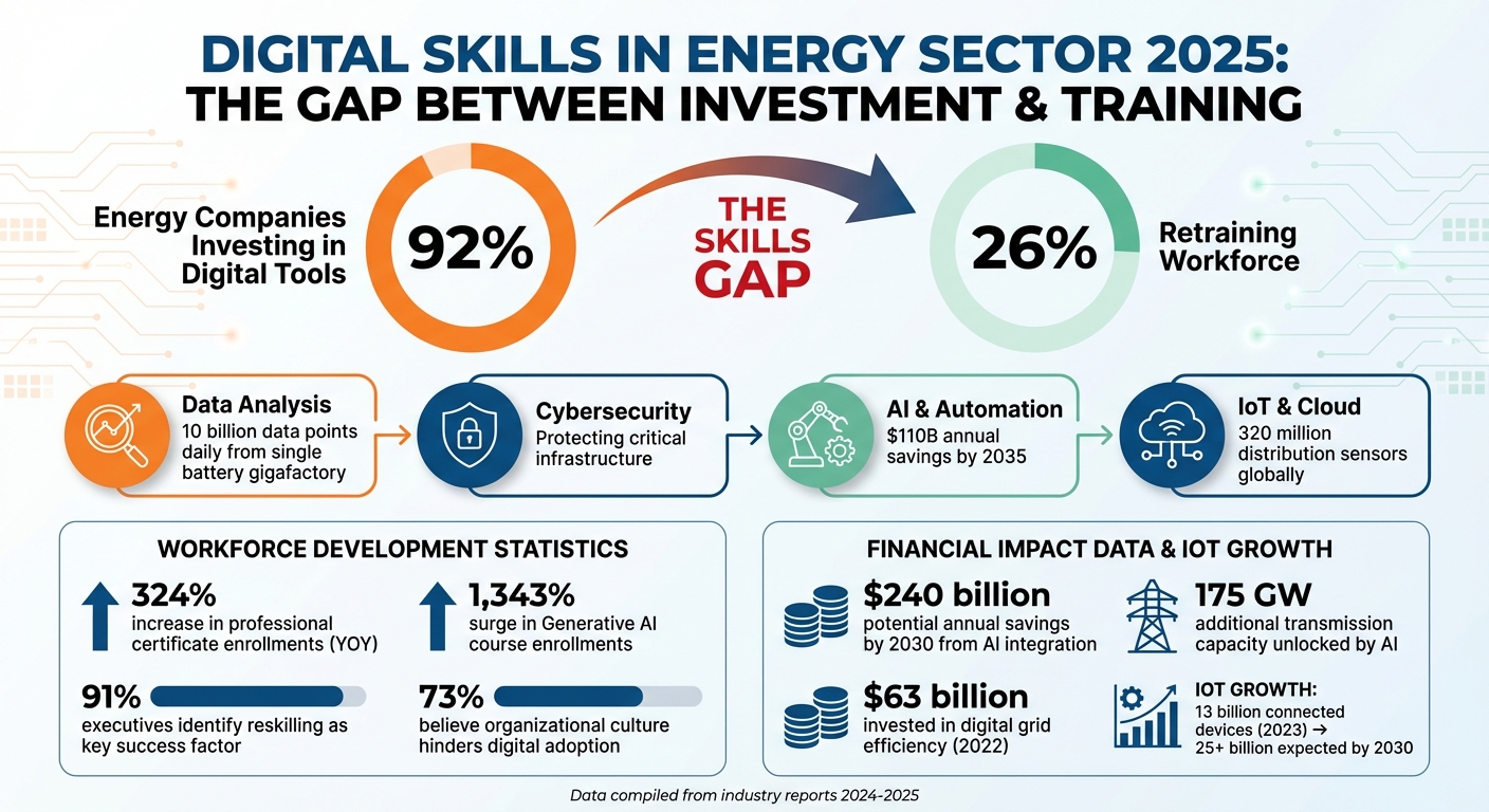 Digital Skills Gap in Energy Sector 2025: Investment vs Workforce Training Statistics