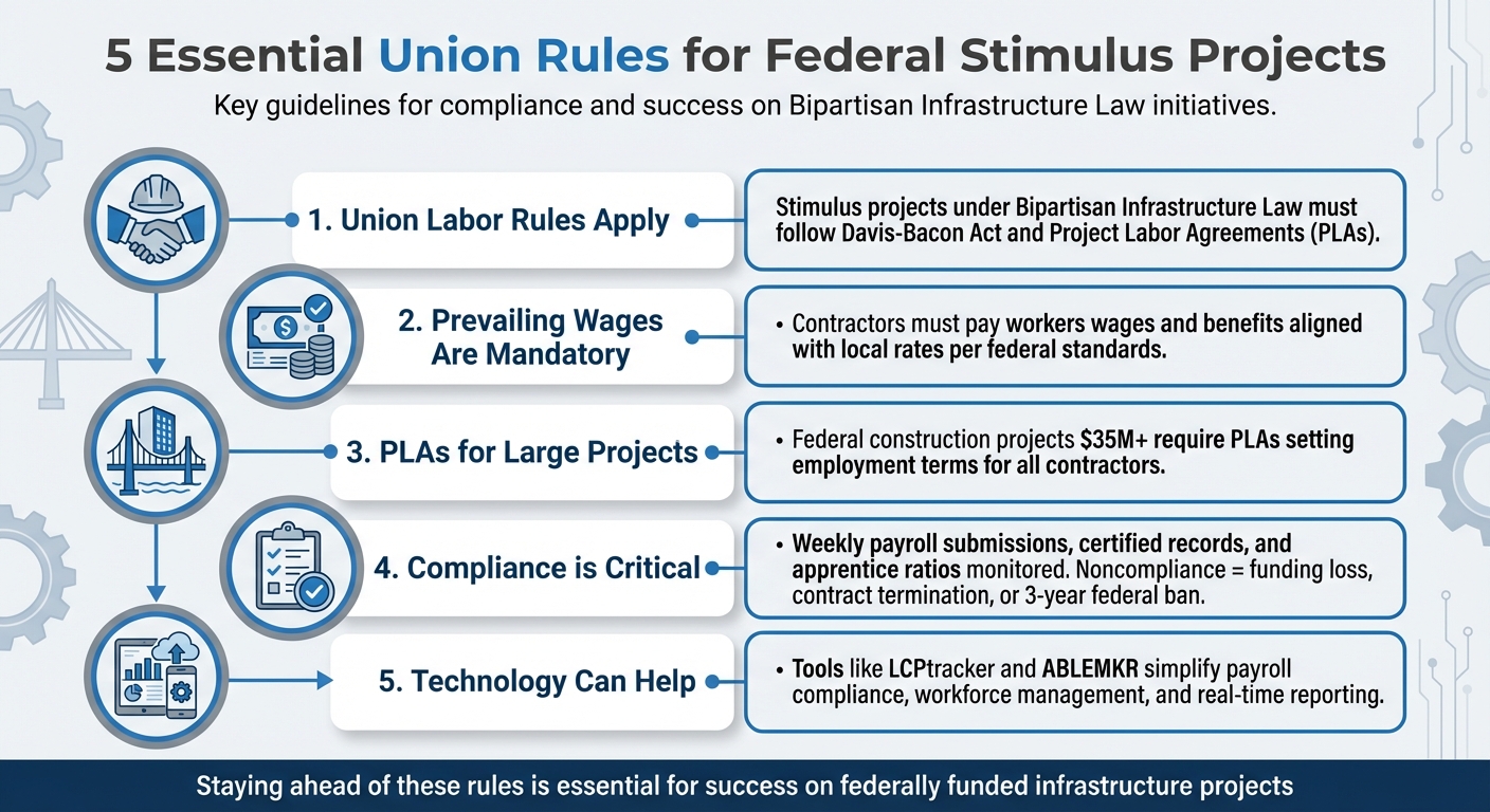 5 Essential Union Rules for Federal Stimulus Projects Compliance