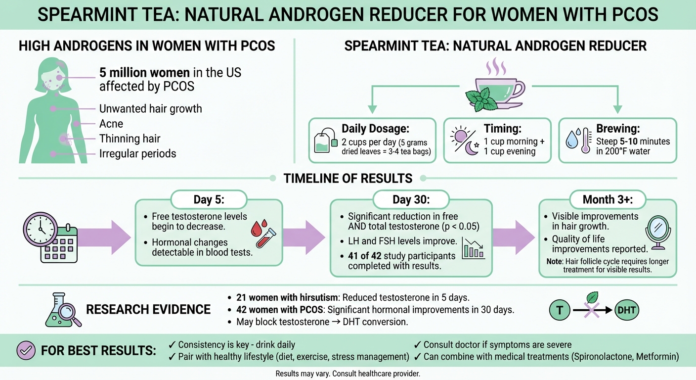 How Spearmint Tea Reduces Androgens: Timeline, Dosage, and Results