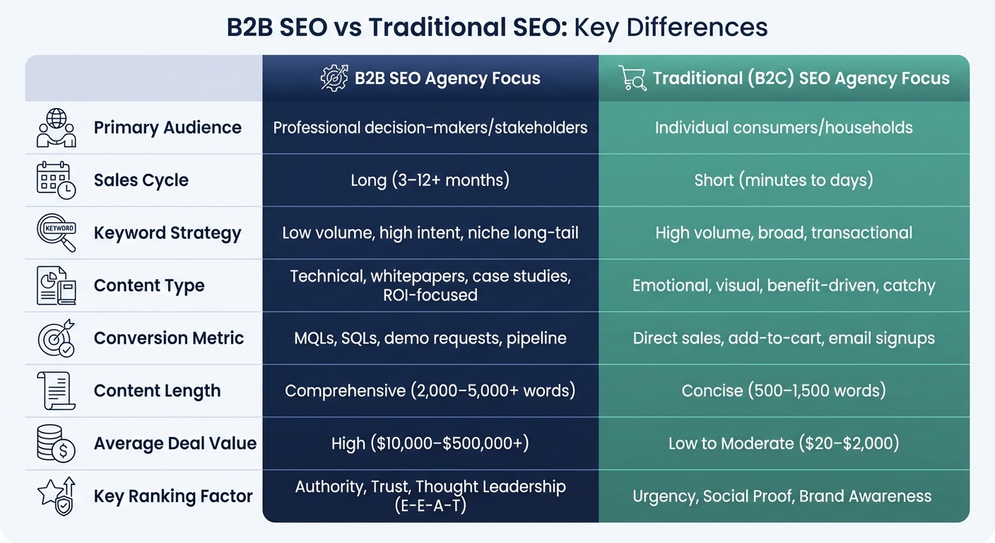 B2B SEO vs Traditional SEO: Key Differences Comparison