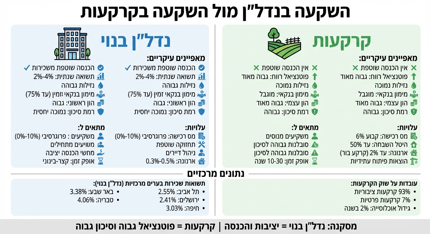 השוואה בין השקעה בנדל