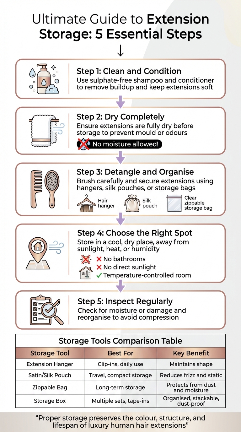 5-Step Hair Extension Storage Process Guide