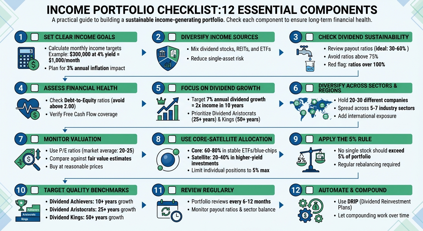 12 Essential Components of an Income Portfolio Checklist