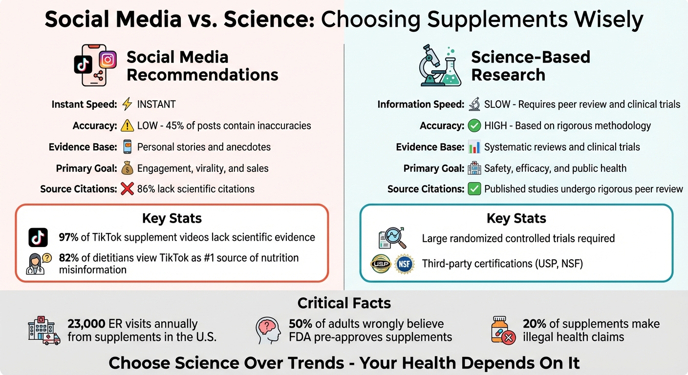 Social Media vs Science-Based Research for Supplement Decisions