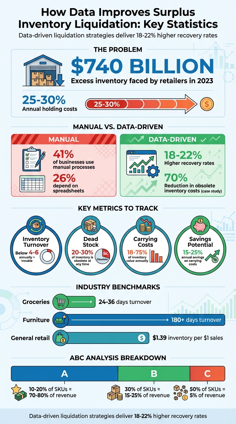 Data-Driven Surplus Inventory Liquidation: Key Statistics and Recovery Metrics
