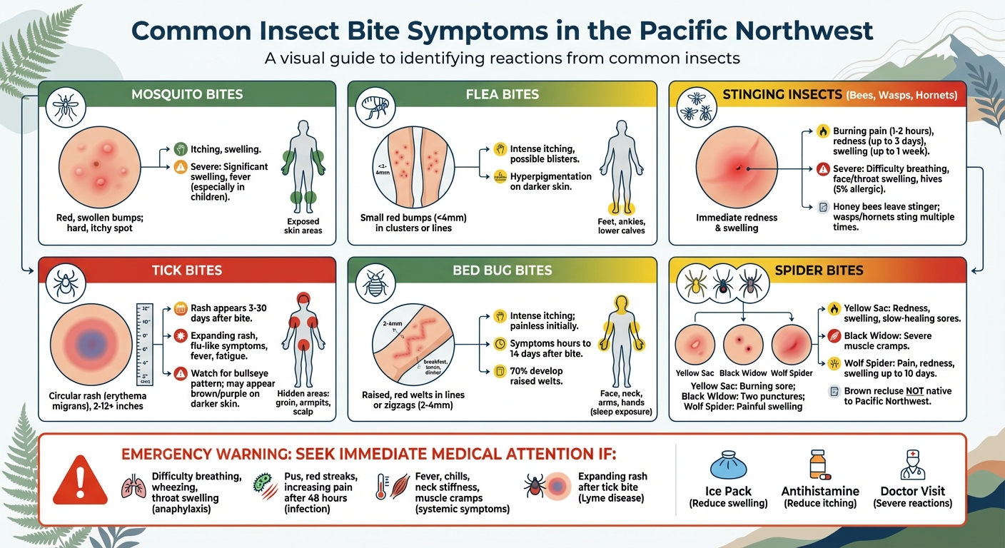 Pacific Northwest Insect Bite Identification Guide: Symptoms and Appearance