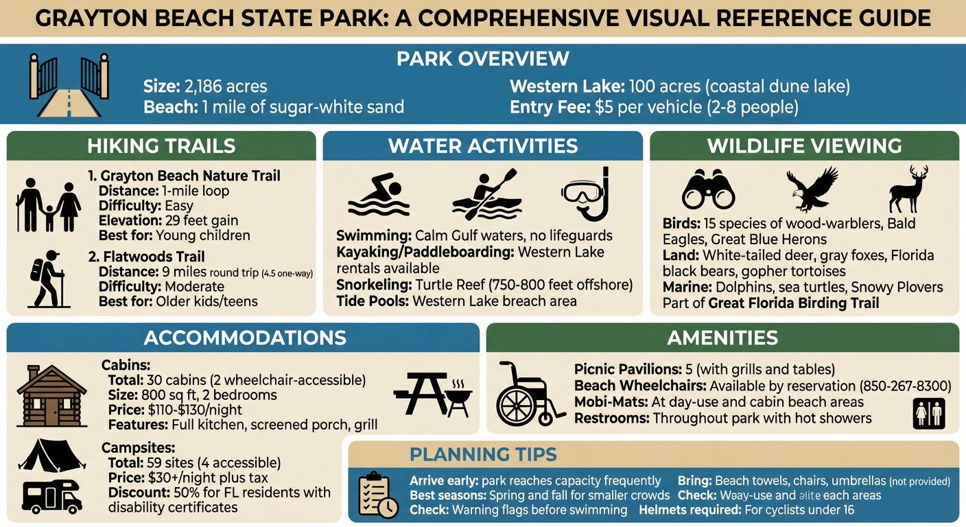 Grayton Beach State Park Quick Reference Guide - Activities, Trails, and Amenities