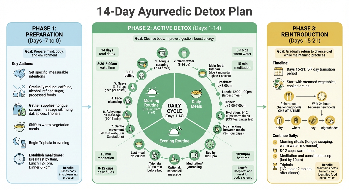 14-Day Ayurvedic Detox Daily Routine and Timeline