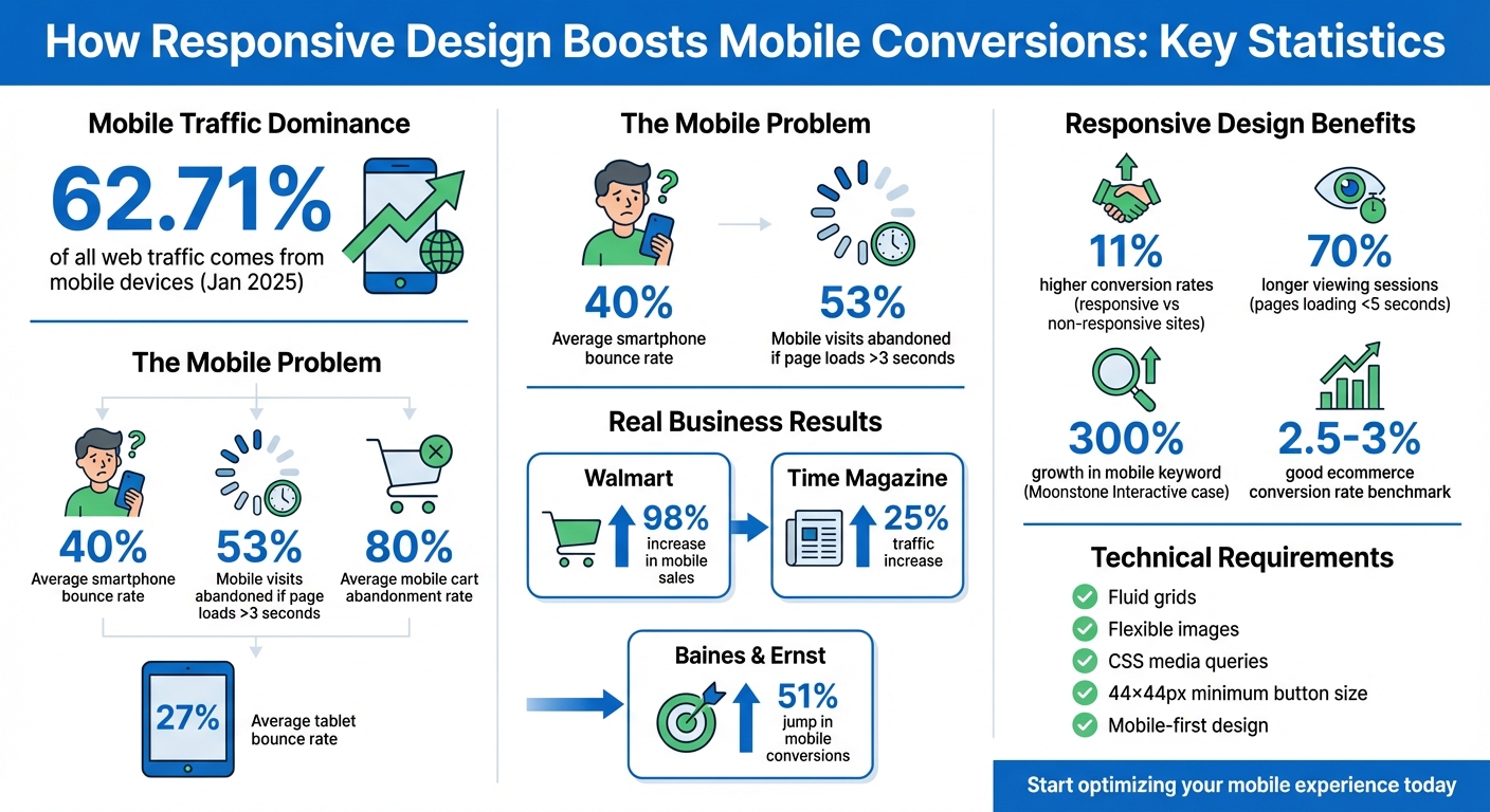 Mobile Responsive Design Impact on Conversions: Key Statistics and Results